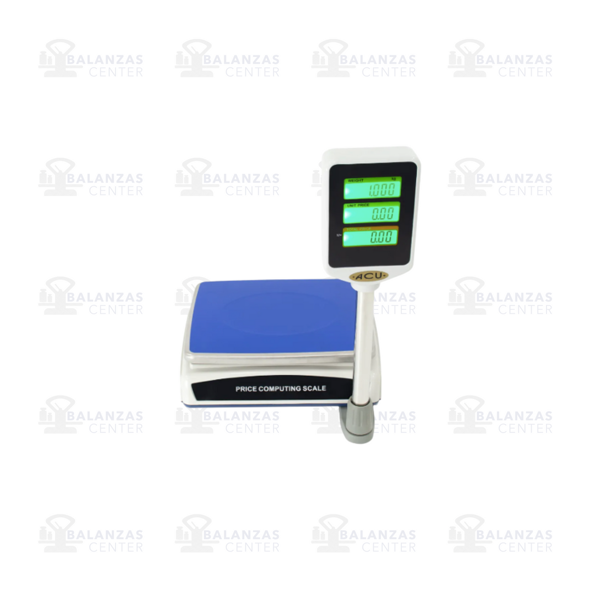 Balanza comercial ACU TGC-30 de 30 kg, detalle de pantallas