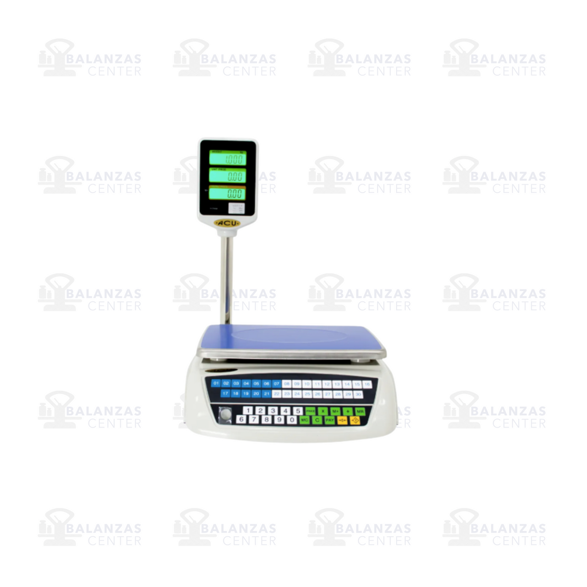 Balanza comercial ACU TGC-30 de 30 kg con pedestal