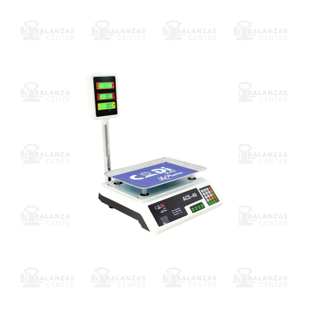 Balanza comercial Codi ACS-40 de 40 kg, vista lateral