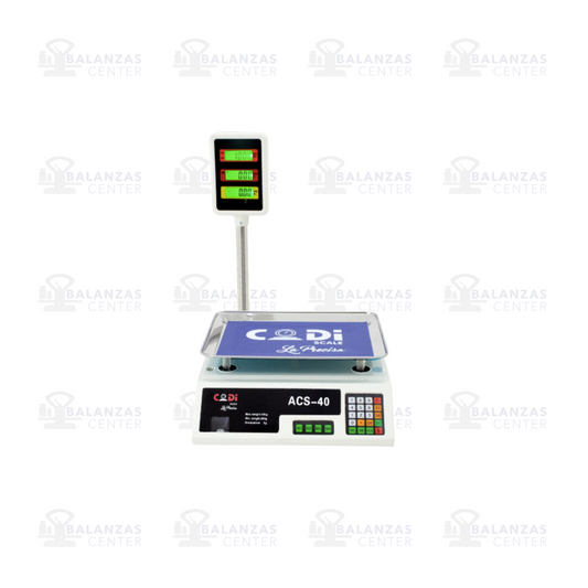 Balanza comercial Codi ACS-40 de 40 kg con torre